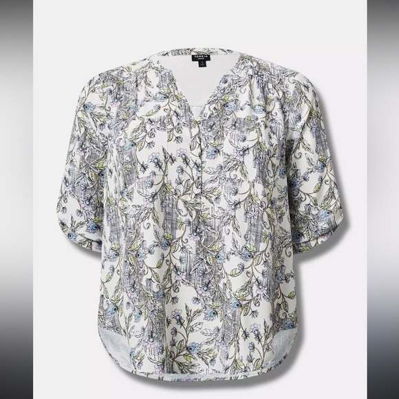 Torrid Harper Georgette Pullover 3/4
Sleeve Blouse White Sz 1 ( XL ) or 14-16 - Picture 1 of 11